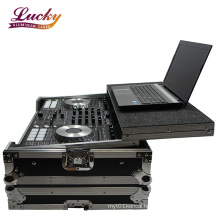 Top Load DJ Mixer Hard Aluminum Flight DJ Case Glide Laptop Shelf with Wheels